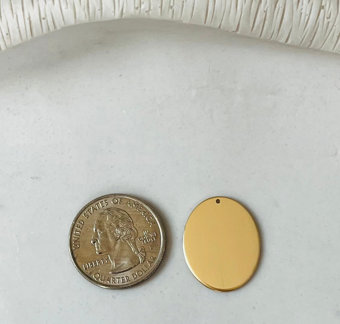 Oval Gold Pendant